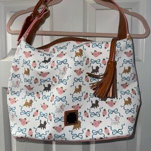 Dooney & Bourke White Bag with Brown and Pink Accents
